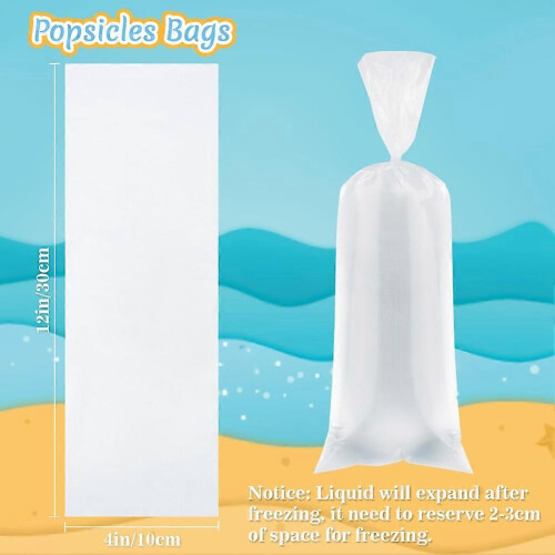 Transparente Eisbeutel für 500 Stück – 4x12 mexikanische Eisformen 1