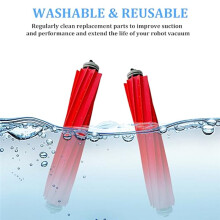3 Pack Rubber Main Brush Replacement for Q Revo Series,S7 Series,QV 35A/35S,Qrevo S/MaxV/Pro/,Q7 Series