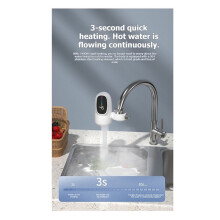 3000W Instant Electric Hot Water Heater Faucet UK Plug Digital Display Heating Tap Water Heater for Kitchen Bathroom