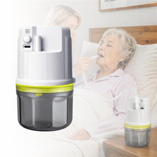 Portable Electric Suction Device, Handheld Compact Suction Unit with 200ml Collection Bottle, Adjustable White 1