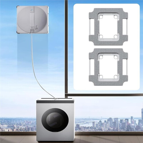 Microfiber Cleaning Pad with Holder Set for  Winbot W3 Omni Window Cleaning Robot, Easy Tool-Free Installation 1