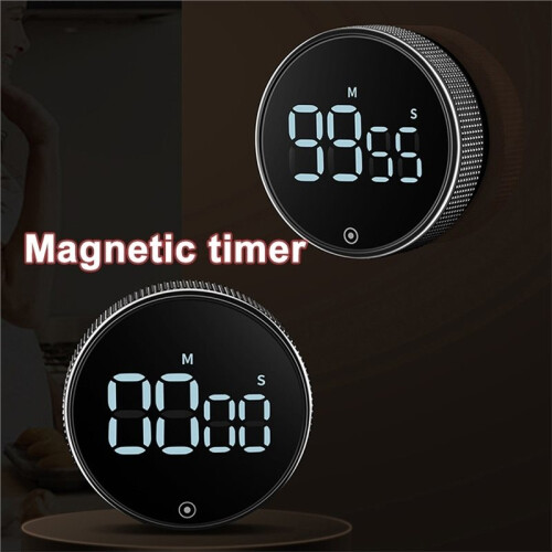 Round Magnetic Timer Kitchen Rotary Timer Back Bracket Design Stopwatch Clock Cooking Shower Remind Clock Home Accessory