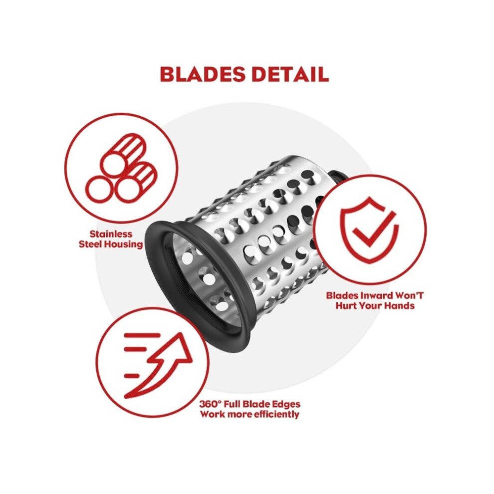 Stainless Steel Slicer/Shredder Attachment For Stand Mixers, Cheese Grater Attachment For 4713931825029