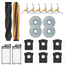 Pour Pièces de Rechange pour X60 Max Ultra Brosse Latérale Principale Filtre HEPA Sac à Poussière Accessoires pour Aspirateur Robot (20 Pièces)