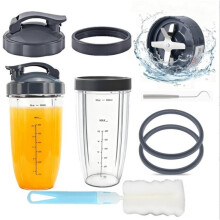 Ersatzteile für Mixerbecher für NutriBullet Mixer 600W und Pro 900W Ersatzbecher & Klingen Set
