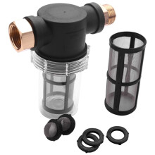 Sediment Filter Attachment Garden Hose Inlet Pressure Washer for Outdoor Gardening Water (100 Mesh Screen) + Extra 100Mesh Filter, 3 O-Ring 2 Filter