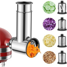 Edelstahl Schneide-/Reibe-Aufsatz für Standmixer, Käse-Reibe-Aufsatz für