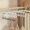 (2PcsWhite) 2Pack Multi Hook Clothes Hanger Space Saving Closet Organizer Coats Bags Scarves Hanging Dormitory Storage Organization System 2
