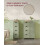 Bathroom Storage Unit - Wood - White - 4 Drawers and 1 Wardrobe Compartment 8