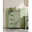 Bathroom Storage Unit - Wood - White - 4 Drawers and 1 Wardrobe Compartment 2