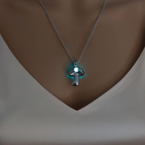 Magic Mushroom Charm Necklace Luminous Choker 2