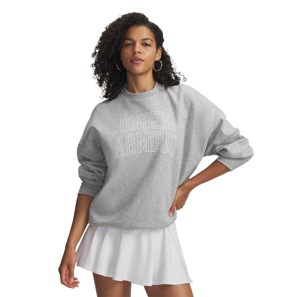 Under Armour (12 Uk, Frost Gray) Womens/Ladies Rival Fleece Relaxed Fit Sweatshirt