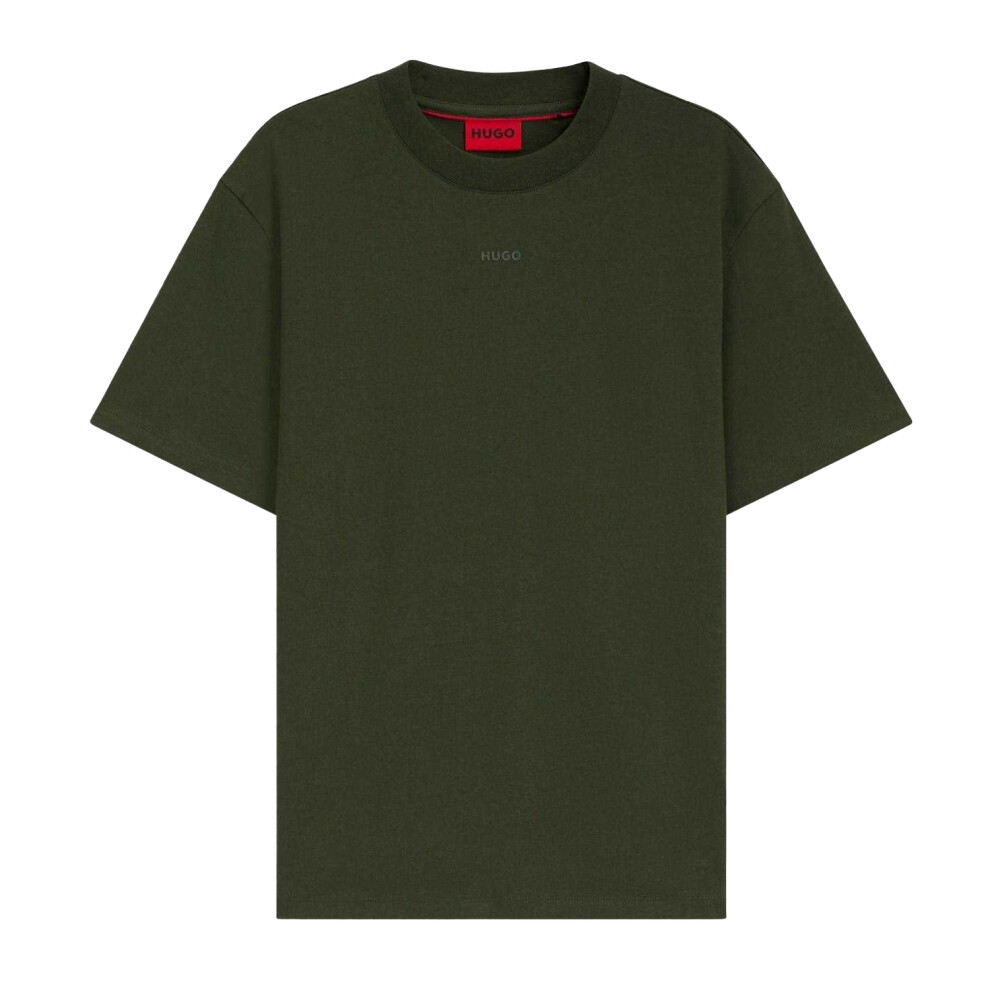 Hugo Boss (S, Dark ) Mens Heavyweight Relaxed Fit T-Shirt Green