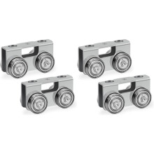 4x P2750-EG 4 Wheel Light Duty Trolley Assembly for Use with All 1-5/8 Inch P1000, P1001, P5000,P5001,P5500,Unistrut