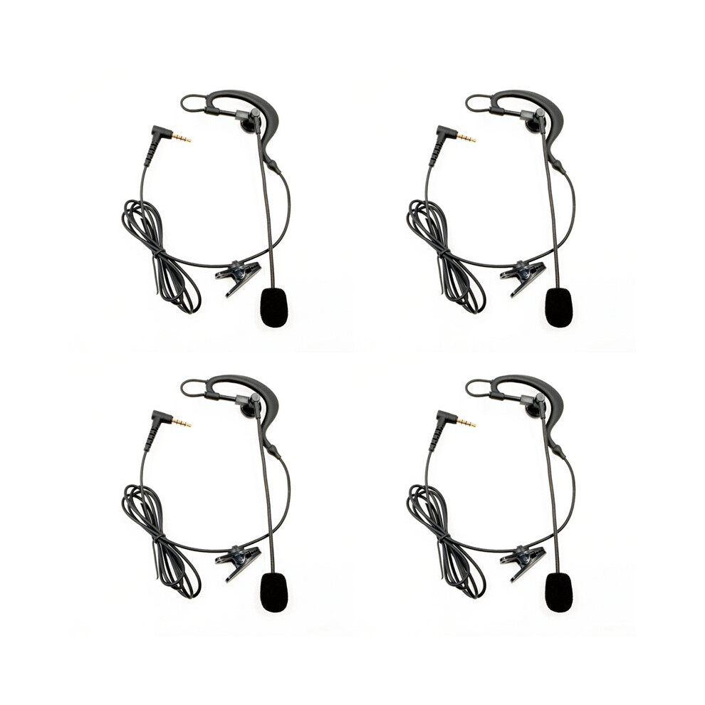 4X Intercom Headset Football Referee Judger Arbitration Referee Bicycle Conference Earpiece Earphone For V6 V4 4712075824059