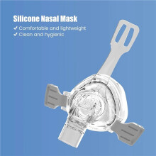 2X Nasal CPAP Mask with Headgear and Tube Silicon Gel Cushions for Auto CPAP Bipap Machine Sleep Anti Snoring Nasal Mask