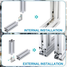 40pcs T-Nut Inner Angle, 2020 M5 Aluminium Profile Connector 6 T Slot 90 Inner Corner Connector with 80 Screws