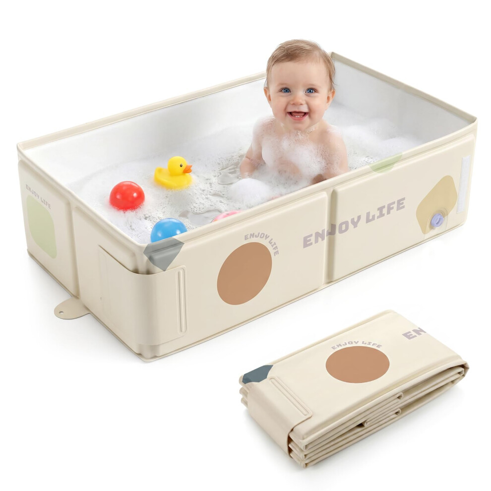 Orzbow Eaq Baby Playpen Foldable, Playpen For Baby And Toddlers With Breathable Mesh Walls Fitted Mat For Indoor And Outdoor