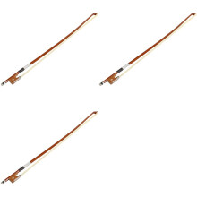 3X Chic and Professional 1/2 Violin Bow Brown Bow for Violins with Premium,Practical and Sturdy Violin Accessories