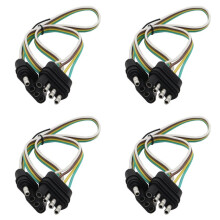 4X Car Taillight Power Cable 4-Pin American Trailer Harness 4Hole SAE Adapter Trailer Cable Trailer Light Adapter