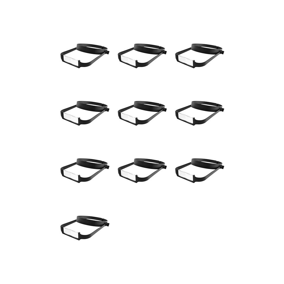 Typecat 10X Slimline Headband Magnifier With 40 Lenses, Assisted Repair Of -Mounted Reading Magnifying Glass
