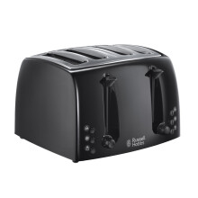 Russell Hobbs Textures 4 Slice Toaster, 1500W, 6 Browning Levels, Black