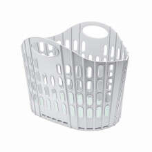 Addis Fold Flat Easy Store Laundry Basket Hamper - Grey & Mint