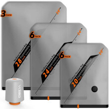 Vacbird Vacuum Storage Bags, Reusable Space Saver Bags with Wireless Electric Air Pump for Clothes, Travel, 15 Pack