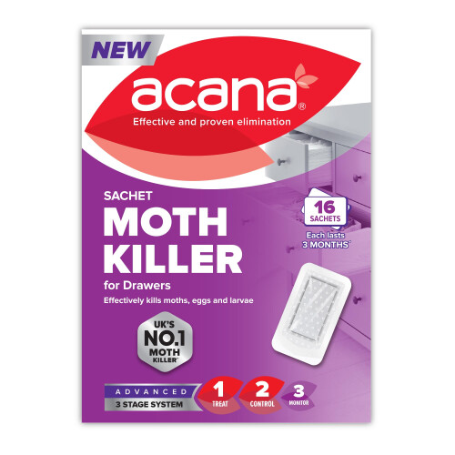 Acana Acana Sachet Moth Killer 16 Pack- For Drawers & Storage- Protects