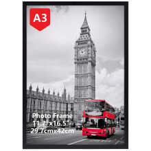 Giftgarden A3 Picture Frame Black, Elegant A3 Photo Frame for Displaying Posters