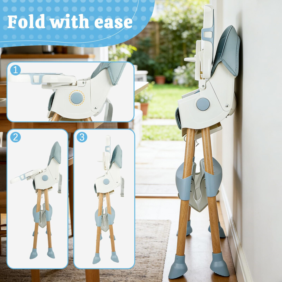 Momtend Baby High Chair Foldable Highchair High Chairs For Babies And Toddlers