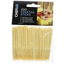 Chef Aid Cocktail Sticks, Pack of 200 Stick perfect for Buffets and Cocktails use, The Skewer design helps hold sweet and savoury foods, Each cocktai