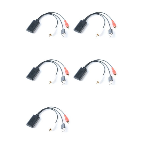5X Car Universal Wireless  Module Music Adapter Rca Aux Audio Cable USB Powered