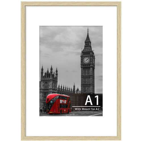 Tinkeps A1 Picture Frame, Oak Wood, 1 Pack