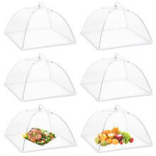 Onarway Food Serving Tents 6 Pack 17 Inch Pop-Up Encrypted Mesh Food Covers, Keep Flies Bugs Mosquitoes Away, Fine Net Screen Umbrella for Outdoors,