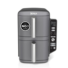 Ninja Double Stack XL Air Fryer, Vertical Dual Drawer AirFryer with 4 cooking levels, 2 Drawers and 2 Racks, Space Saving Design, 9.5L Capacity, 6 Coo