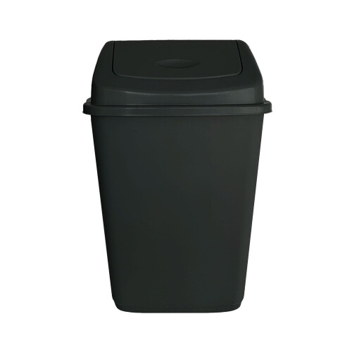 VTL 60 Litre Black Plastic Swing Bin Durable For Kitchen And Home Waste