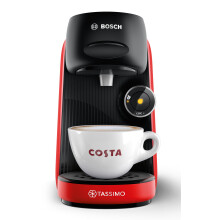 Tassimo by Bosch Finesse Friendly Pod Coffee Machine in Red TAS163EGB with INTELLIBREW and IntensityBoost, Compatible with 50 Different Beverages