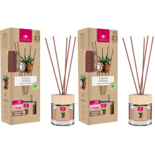 Cristalinas 35ml Tropical Coconut Air Fresheners - Reed Diffuser Home Fragrance Lasts upto 8 weeks - Room Diffuser Sticks with Coloured Fragrance Oil