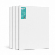 Exerz 50x60cm Pre-Stretched Canvas 4pk - 1.7cm Artist Framed Canvas Blank/ 280GSM 100% Cotton/Triple Primed/Acid Free/Medium Grain/Professional Artis