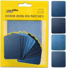ZEFFFKA Denim Iron-on Jean Patches Inside & Outside Strongest Glue