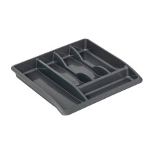 Addis 510855 Plastic Drawer Organiser, Metallic, 40 x 38.5 x 6 cm