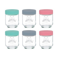 Kilner Kids Glass Baby Food Jars Set of 6 x 190ml Reusable Glass Jars
