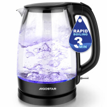 Aigostar Glass Electric Kettle with Blue Illumination