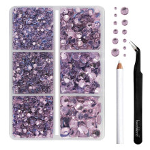 BEADSLAND Hotfix Rhinestones - 4000 PCS Pink Rhinestones for Clothes C