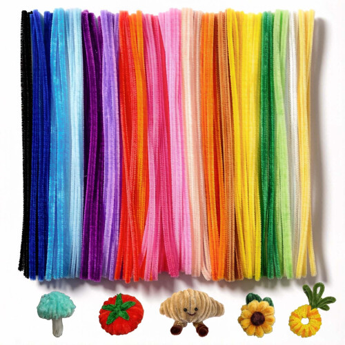 Coloured Pipe Cleaners for Craft About 100 Pack