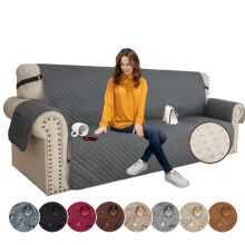 XINEAGE Quilted Sofa Covers 3 Seater, Water Resistant Couch Covers for 3 Seater, Non Slip Sofa Slipcoevrs for Dogs Pets, Reversible Sofa Protector wi