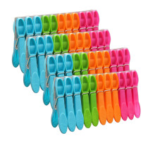 48PCS Clothes Pegs For Washing Line, Beach Towel Clips Washing Pegs, Plastic Laundry Pegs Washing Clothes Clip, for Garden, Sunbeds Sun Loungers Pool