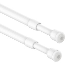 2PCS Small Tension Rods for Cupboards, Net Curtain Extendable Tension Rod, No Drill Curtain Rod for Kitchen, Windows, DIY Projects (45-60CM/17.7-23.6