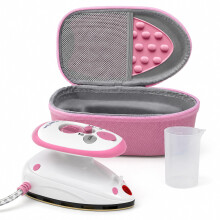 The Quilted Bear Premium Mini Steam Iron for Quilting and Travel, Pink